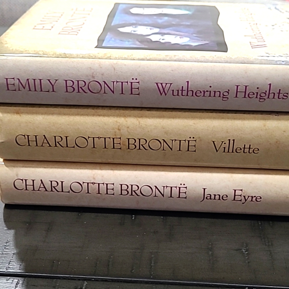 Hardcover 3 Vintage Bronte Sister Books Jane Eyre, Wuthering Heights, & Villette - Picture 4 of 13